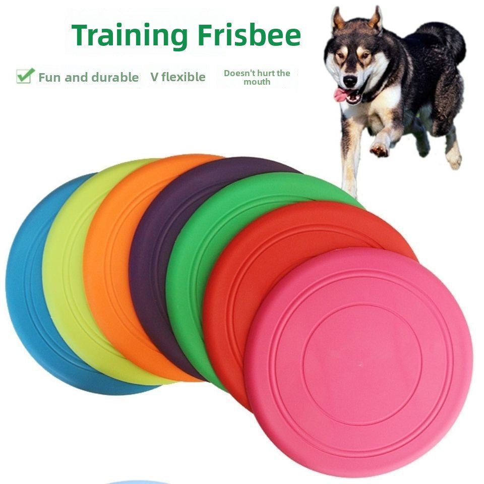 Soft Rubber Dog Frisbee Chew Toy