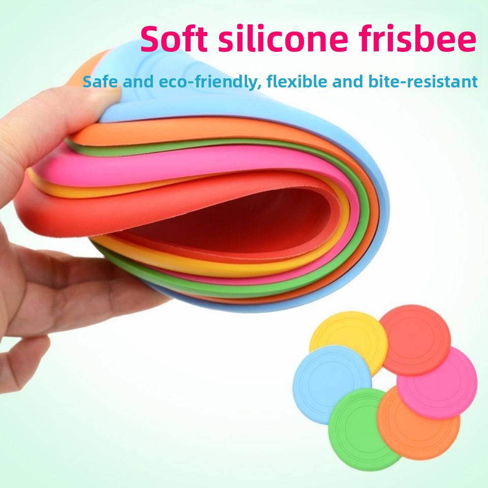 Soft Rubber Dog Frisbee Chew Toy
