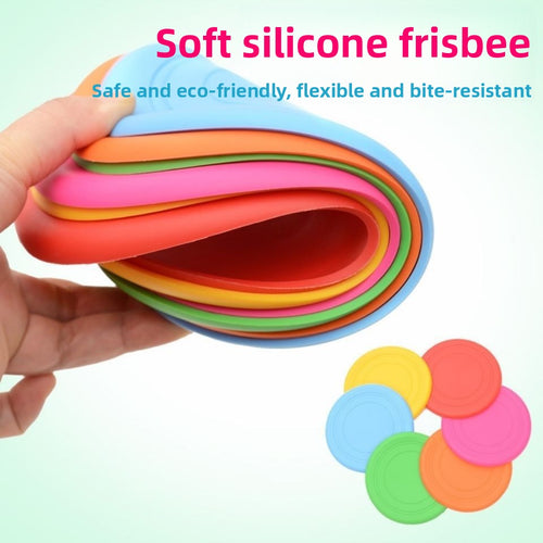 Soft Rubber Dog Frisbee Chew Toy